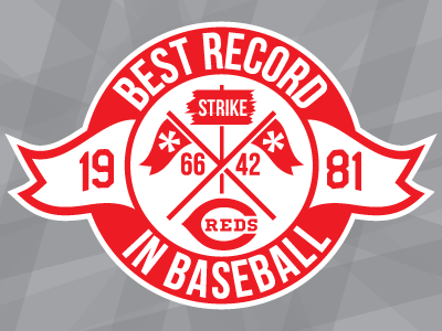 Best Record In Baseball baseball brand branding cincinnati identity illustration illustrator logo reds sports