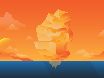 Iceberg gradient iceberg illustrator landscape vector