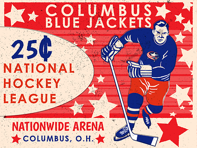 Vintage Style Sports Poster hockey illustrator sports vintage