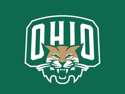 Ohio University Concept bobcats branding icon logo ohio ou sports
