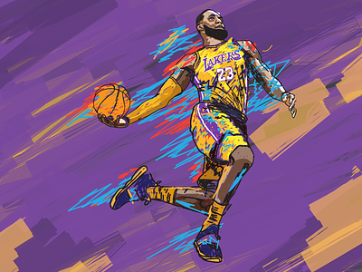 Lebron the Laker by Sean McCarthy on Dribbble