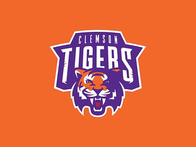 Roll Tigers - Clemson Logo Concept branding clemson college football design football identity illustration illustrator logo ncaa sports tigers vector