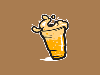 Kegger beer design illustration sticker