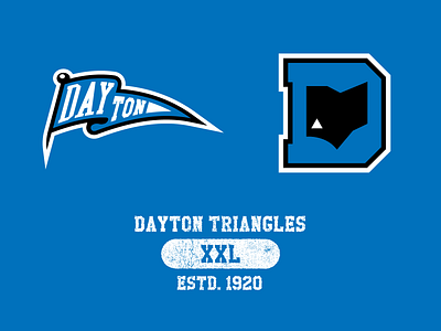 Dayton Triangles Secondary Marks branding dayton football illustration illustrator logo nfl ohio sports