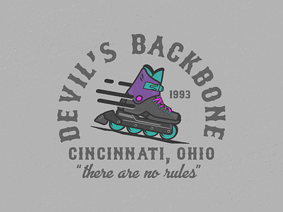 Devil's Backbone cincinnati design identity illustration illustrator movies rollerblade sports vector