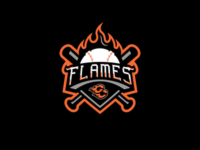 Guernsey County Flames Softball branding flames logo logo design softball sports sports logo