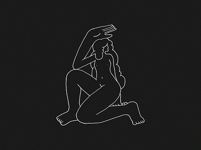 P O S E black illustration linework silhouette woman