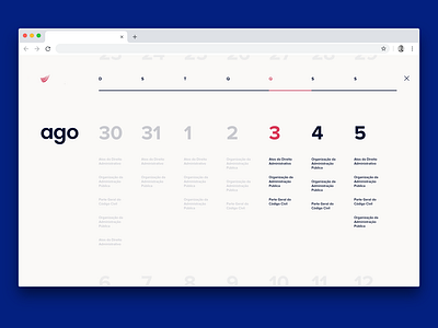 Calendar  —  Study platform