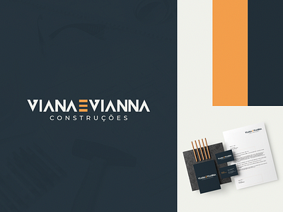 Viana e Vianna Construções - Identidade Visual brand brand identity design logo