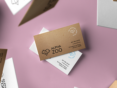 Alpha ZOO b-cards brand identity branding design graphic design logo