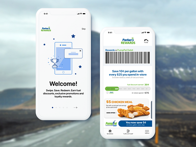 Parkers App app design gas gas station ui ux ux design