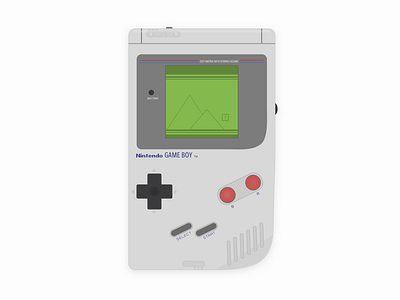 Game Boy clean design game boy nintendo vector white