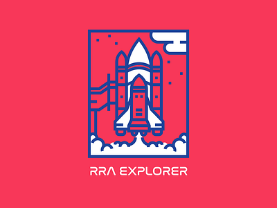 RRA Explorer Button 1 button design design illustration red space vector