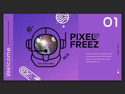 Pixel Freez present purple space