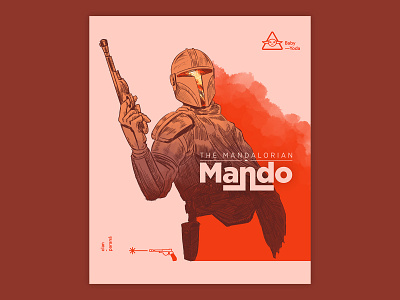 The Mandalorian Poster babyyoda branding design illustration poster starwars texture themandalorian typography