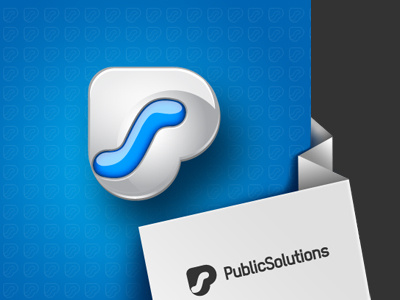 Public Solutions brand identity glossy logo web2.0
