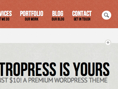 Retropress Wordpress Theme menu premium retro search theme wordpress