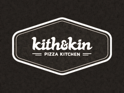 kith & kin Logo logo pizza retro texture
