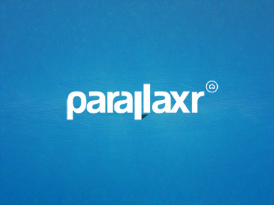 Parallaxr Logo brand identity clean logo minimalistic typography