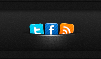 Rss & Social Networking buttons for twibies header buttons design interface twibies