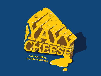 Logo Design for Cheese brand "YAYY CHEESE" 3d artisan brand branding cheese home based illustration logo vector yayy
