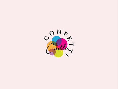 Logo Design for the Event Management company. Client wanted the branding castle colorful confetti logo