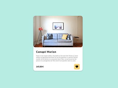 Simple sofa product card