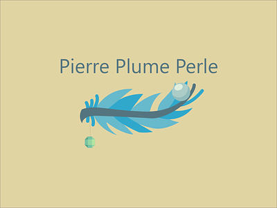 Logo Pierre Plume Perle design french logo pearl