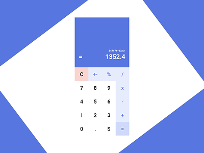 Daily Uiyout #3 - Calculator blue calculator design mobile new red web