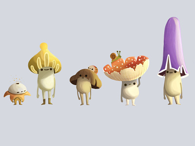 Mushrooms character design design illustration art ilustración mushrooms