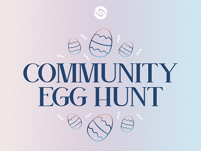 Community Egg Hunt celebration church community design easter egg hunt illustration pastel pop poster sign