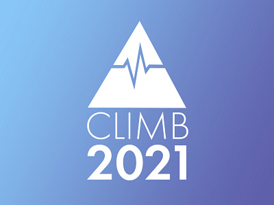 Climb 2021 camp church climb design event gradiant heartbeat kids logo ministry mountain teens vector youth