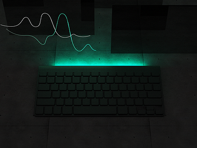 Black Keyboard 3d graphs keyboard light neon