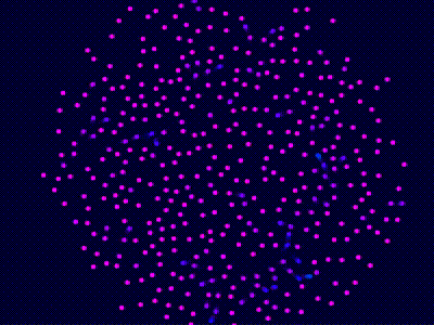 luminescent organisms are smiling at you animation creative coding generative generative art gif logo processing trigonometry
