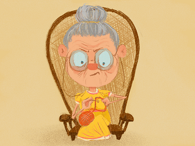 Don't you mess with Grandma! 2d characterdesign illustration photoshop