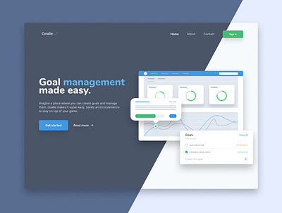 Goal management landing page concept design goal management illustration landing page ui web webdesign