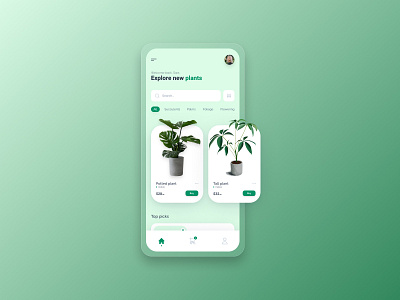 Plant app mobile plants ui