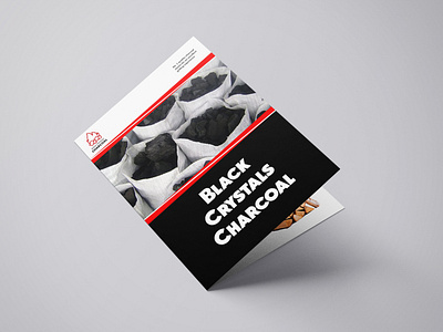Bifold Brochure Design for Black Crystals Charcoal