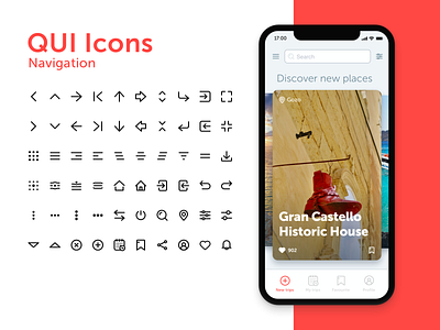QUI Icons - Navigation icon icon set ui ux vector