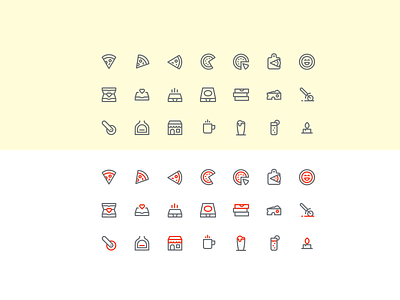 National Pizza Day design icon icon set pizza ui vector