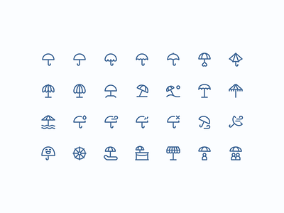Umbrella Icons design icon icon set ui umbrella vector