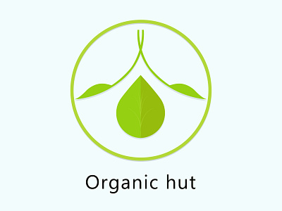 organic hut app art branding design icon lettering logo typography ui vector venu web