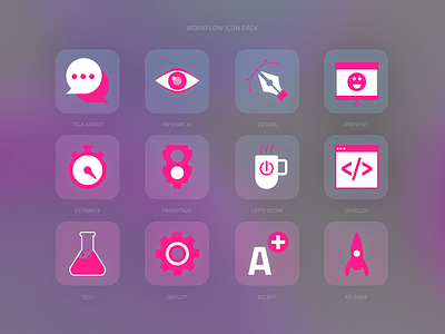 Workflow Icon Pack design icon iconpack icons icons design vector