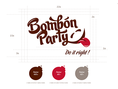 Bombon Party Branding branding design illustration landing logo logotype logotypedesign minimal ui