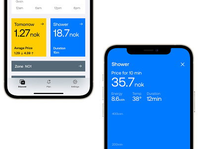 Electricity prices app app clean design ios minimal ui