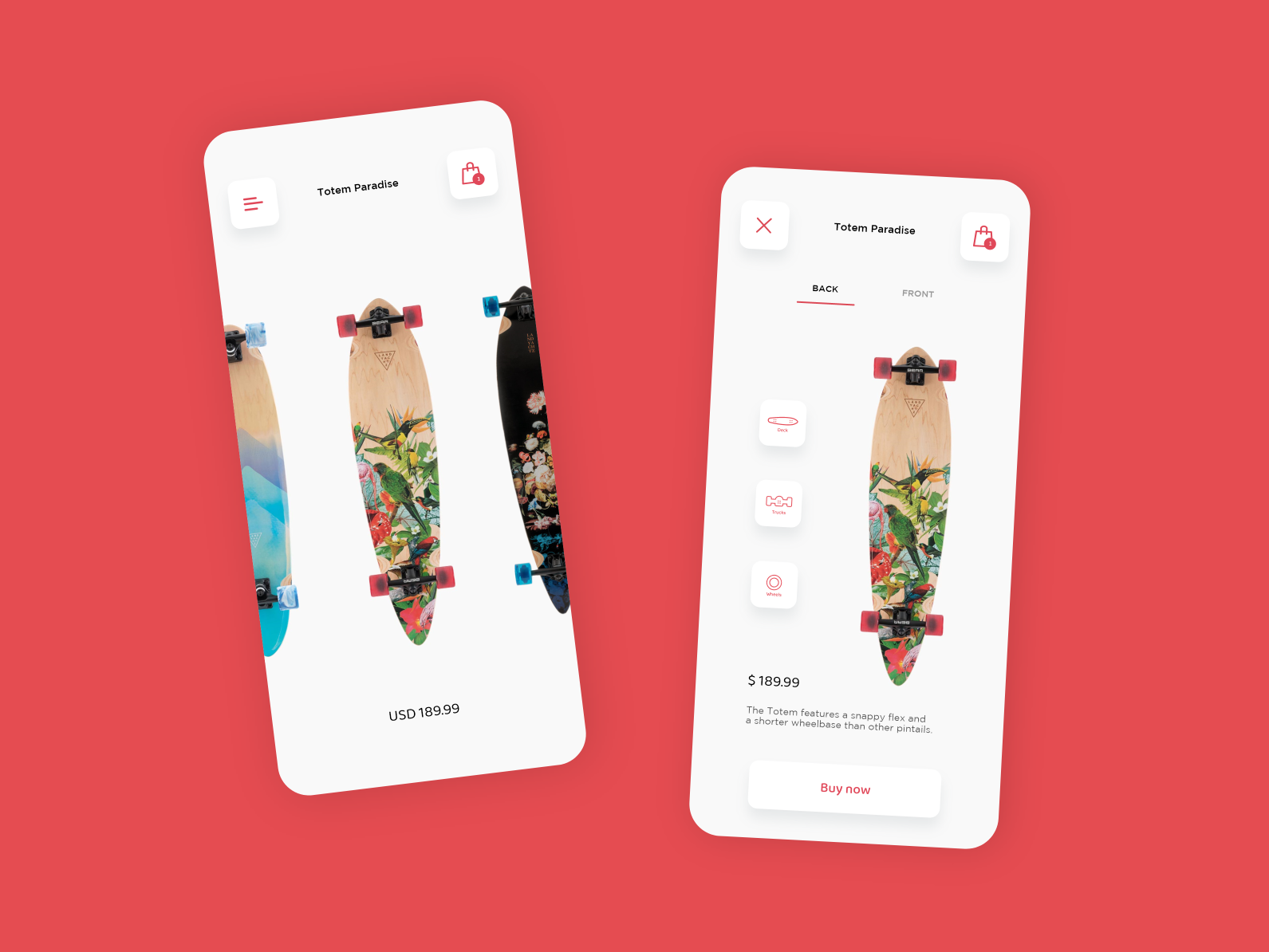 Longboard app by Liza Ritsner on Dribbble