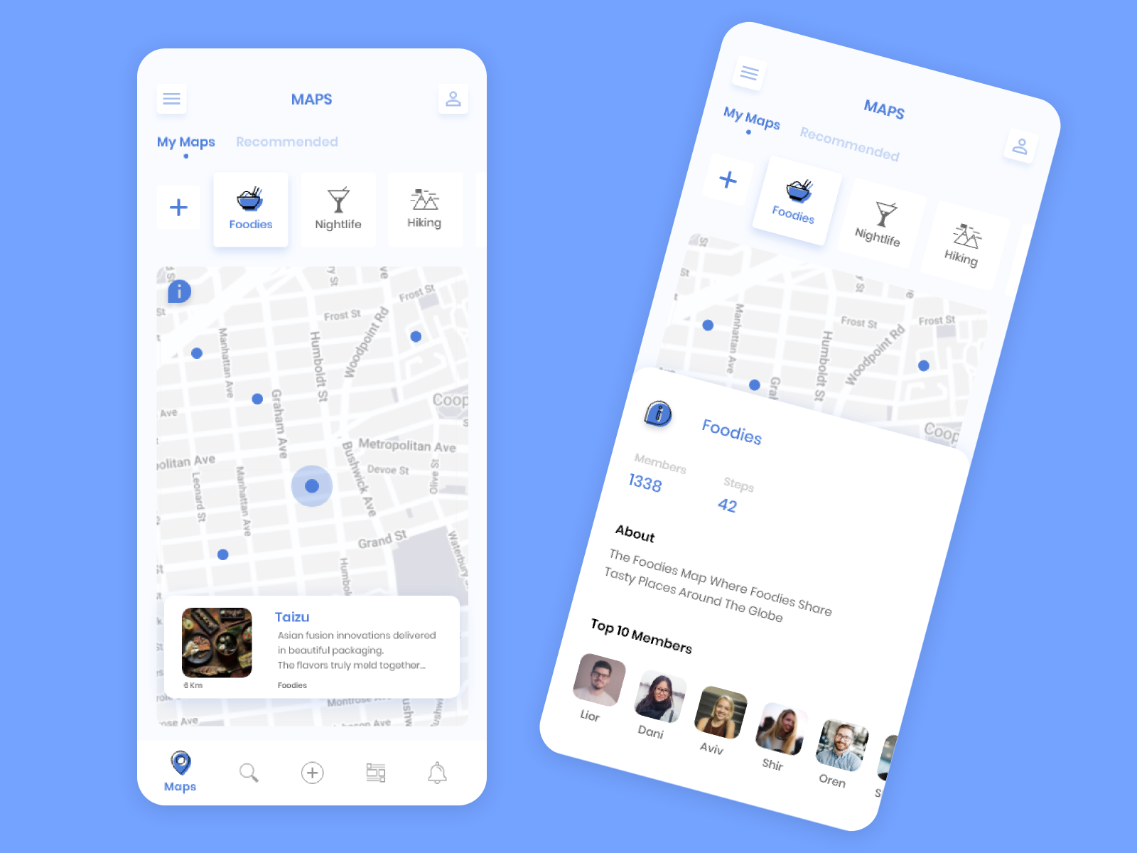 Maps App by Liza Ritsner on Dribbble