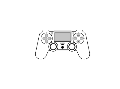 PS4 controller design icon illustration logo vector