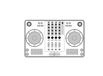 DJ contoller design illustration logo vector