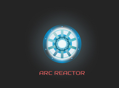 Arc Reactor design illustration logo vector